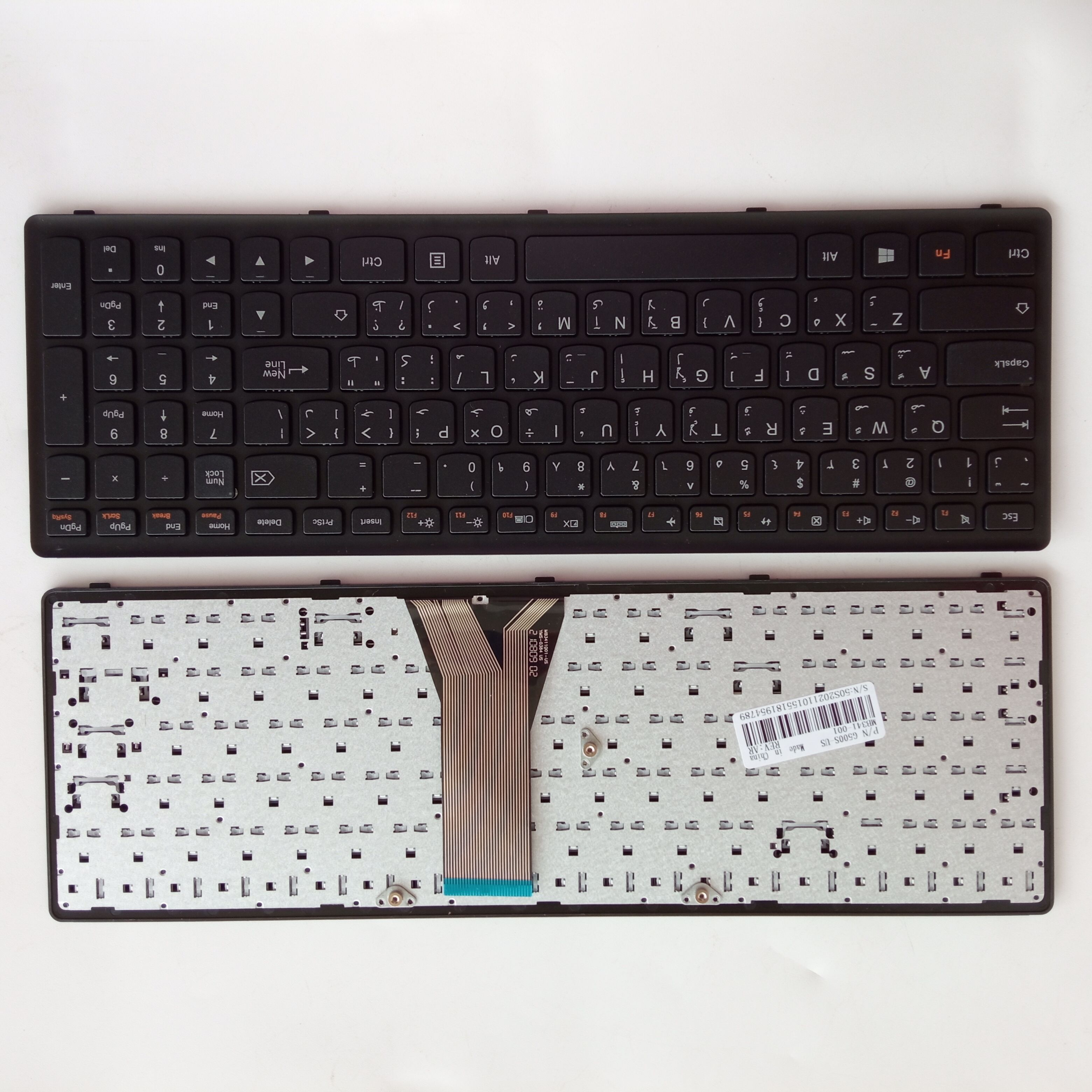 Picture of New Replacement Laptop Keyboard For LENOVO G500S BLACK FRAME BLACK (OEM) AR Layout